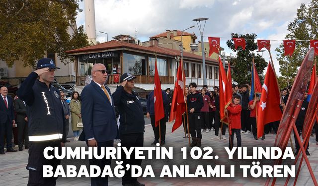 Cumhuriyetin 102. Yılında Babadağ’da Anlamlı Tören