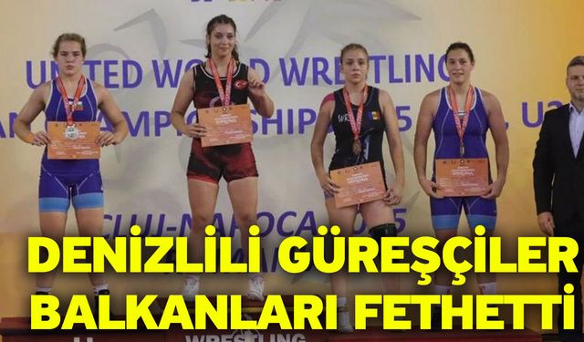 Denizlili güreşçiler Balkanları fethetti
