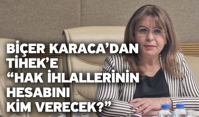 Biçer Karaca’dan TİHEK’E “Hak İhlallerinin Hesabını Kim Verecek?”