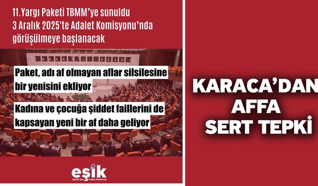 Karaca’dan Affa Sert Tepki