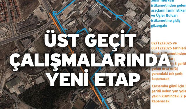 Üst geçit çalışmalarında yeni etap