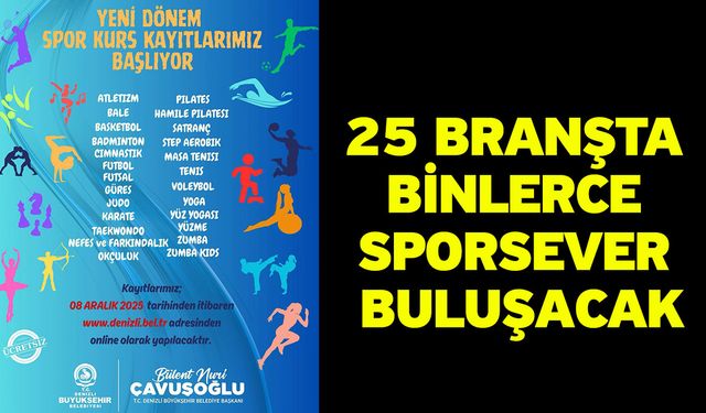 Büyükşehir’in yeni dönem spor kursu kayıtları başlıyor