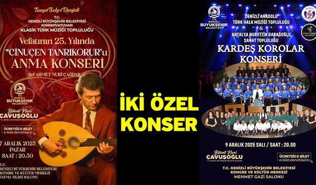 Büyükşehir’den iki özel konser