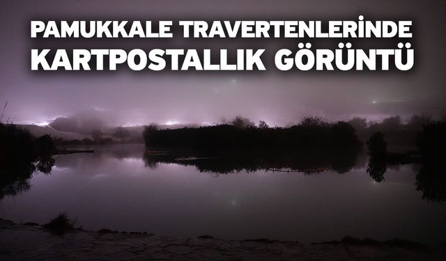Pamukkale Travertenlerinde Kartpostallık Görüntü