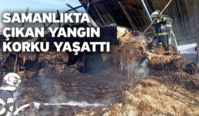 Samanlıkta çıkan yangın korku yaşattı