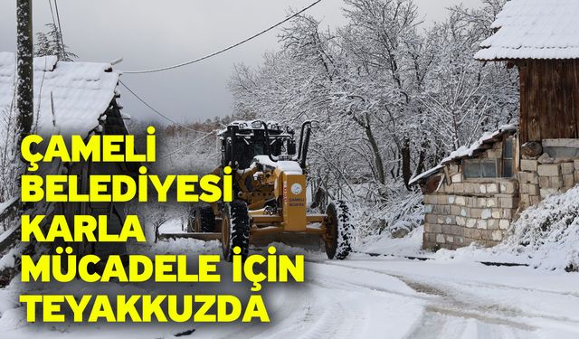 Çameli Belediyesi karla mücadele için teyakkuzda