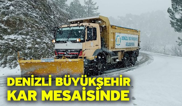 Denizli Büyükşehir kar mesaisinde