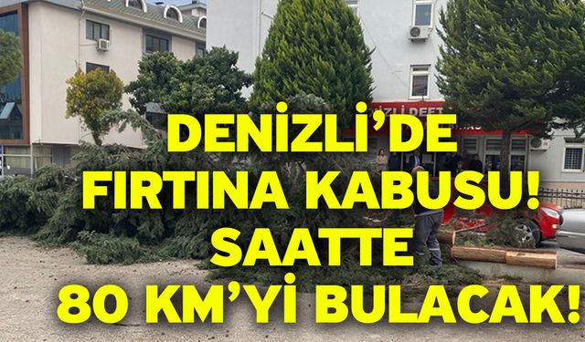 Denizli’de fırtına kabusu! Saatte 80 km’yi bulacak!