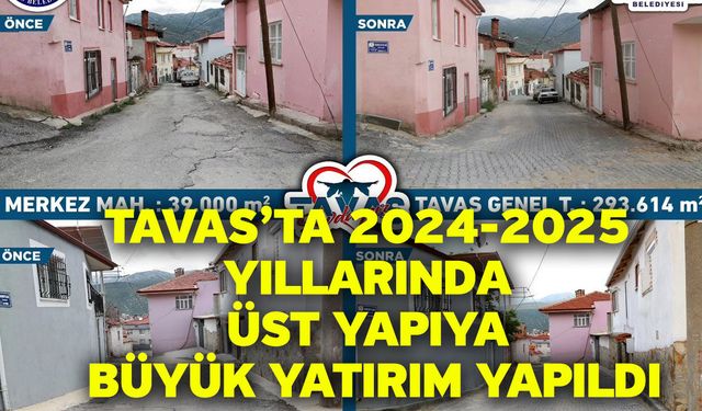 Tavas’ta 2024-2025 yıllarında üst yapıya büyük yatırım yapıldı