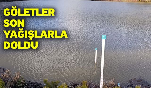 Göletler son yağışlarla doldu
