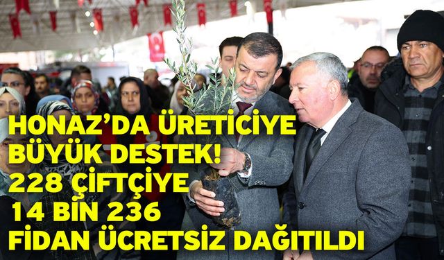 Honaz’da Üreticiye Büyük Destek! 228 Çiftçiye 14 Bin 236 Fidan Ücretsiz Dağıtıldı