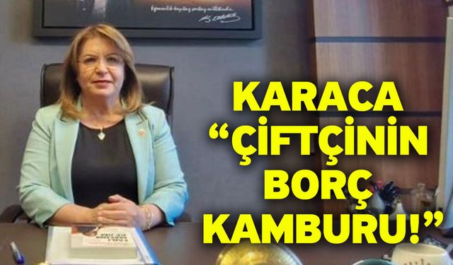 Karaca “Çiftçinin borç kamburu!”