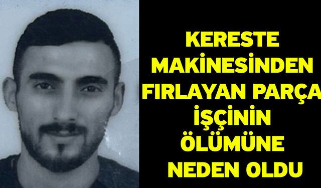 Kereste makinesinden fırlayan parça işçinin ölümüne neden oldu