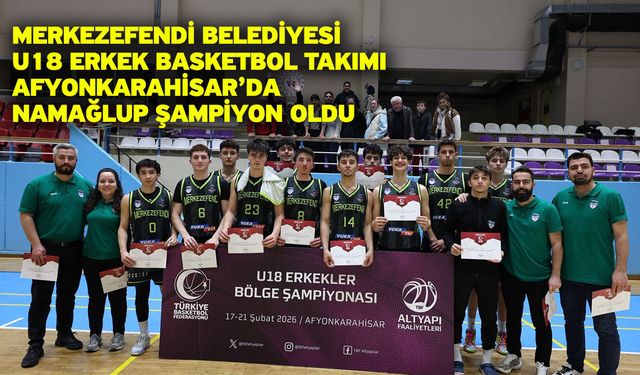 Merkezefendi Belediyesi U18 Erkek Basketbol Takımı Afyonkarahisar’da namağlup şampiyon oldu