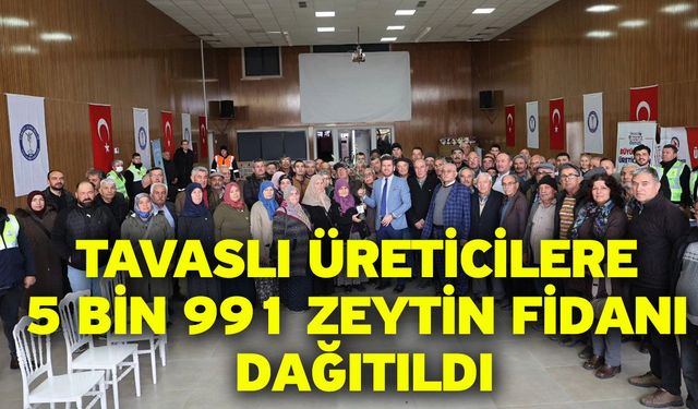 Tavaslı üreticilere 5 bin 991 zeytin fidanı dağıtıldı