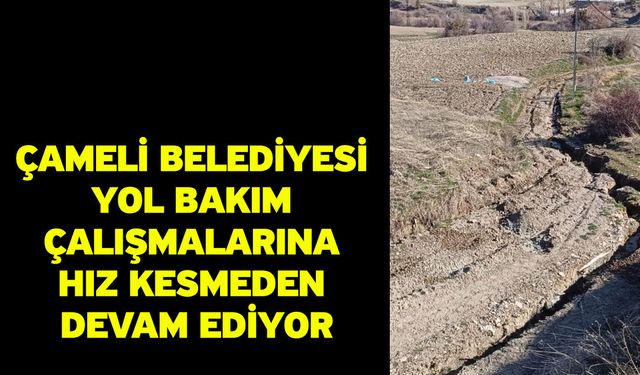Çameli Belediyesi yol bakım çalışmalarına hız kesmeden devam ediyor