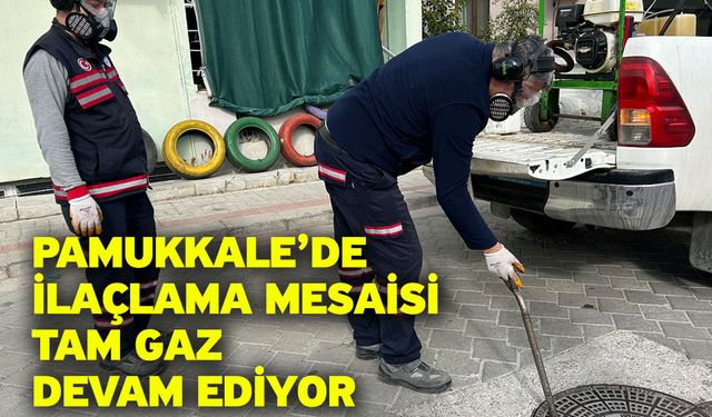 Pamukkale’de İlaçlama Mesaisi Tam Gaz Devam Ediyor