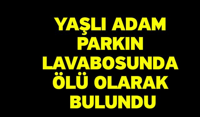 Yaşlı adam parkın lavabosunda ölü olarak bulundu