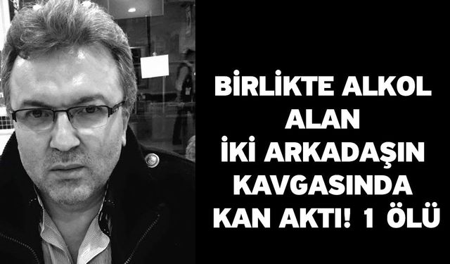 Birlikte alkol alan iki arkadaşın kavgasında kan aktı! 1 ölü