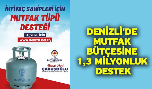 Denizli'de Mutfak Bütçesine 1,3 Milyonluk Destek