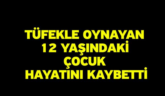 Tüfekle oynayan 12 yaşındaki çocuk hayatını kaybetti