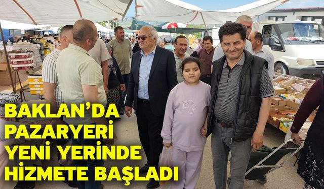 Baklan’da Pazaryeri Yeni Yerinde Hizmete Başladı