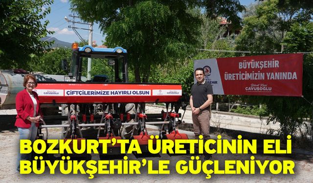 Büyükşehir’den Bozkurtlu üreticilere çapa makinesi desteği