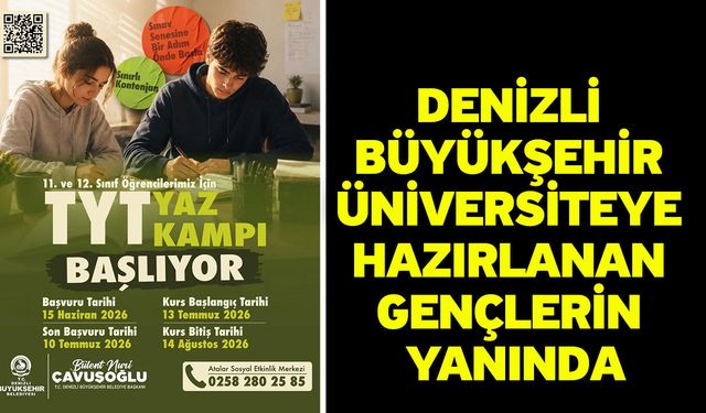 Denizli Büyükşehir üniversiteye hazırlanan gençlerin yanında