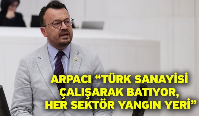 Arpacı “Türk Sanayisi Çalışarak Batıyor, Her Sektör Yangın Yeri”