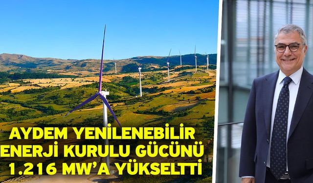 Aydem Yenilenebilir Enerji Kurulu Gücünü 1.216 MW’a Yükseltti