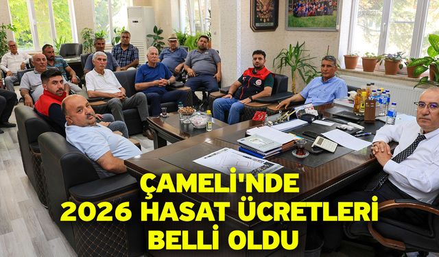 Çameli'nde 2026 Hasat Ücretleri Belli Oldu