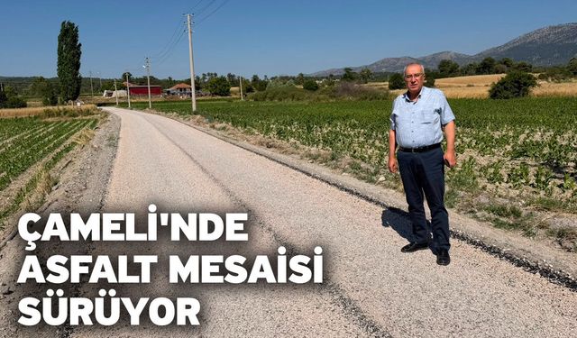 Çameli'nde Asfalt Mesaisi Sürüyor