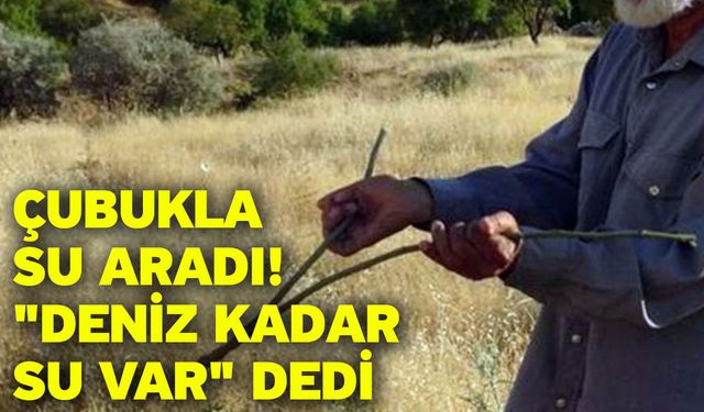 Çubukla su aradı! "Deniz kadar su var" dedi