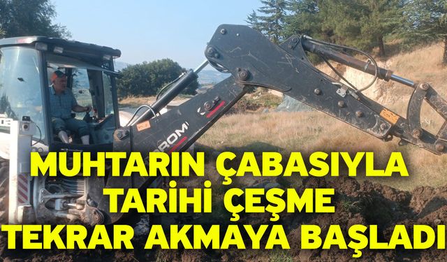 Muhtarın Çabasıyla Tarihi Çeşme Tekrar Akmaya Başladı