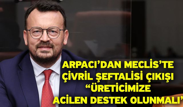 Arpacı’dan Meclis’te Çivril şeftalisi çıkışı “Üreticimize acilen destek olunmalı”
