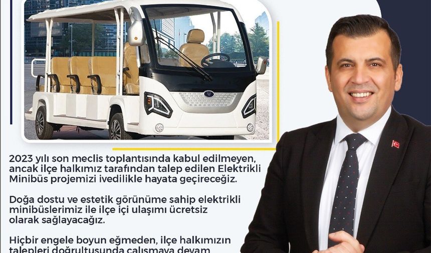 Babadağ'da elektrikli minibüs ile ücretsiz ulaşım başlayacak