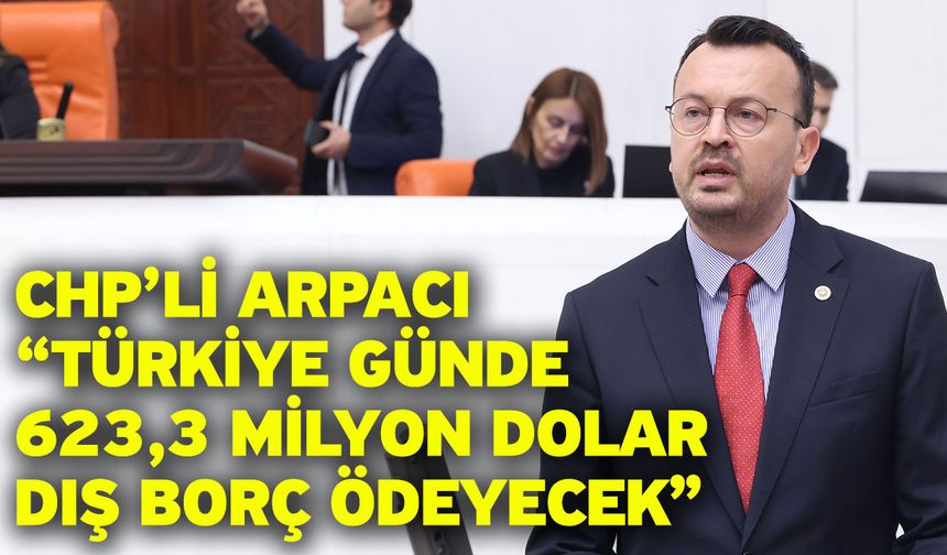 CHP’lİ Arpacı “Türkiye günde 623,3 milyon dolar dış borç ödeyecek”