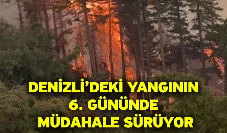 Denizli’deki yangının 6. gününde müdahale sürüyor