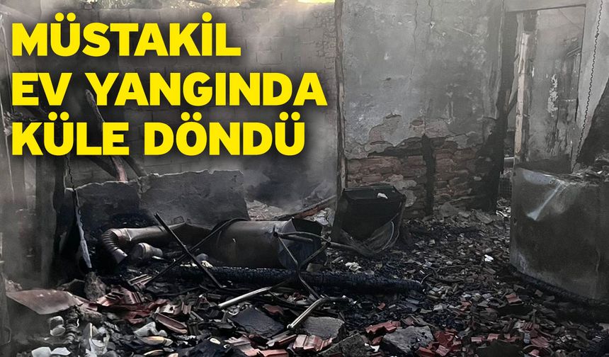 Müstakil ev yangında küle döndü