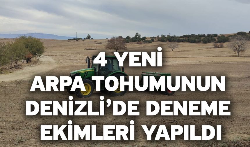 4 yeni arpa tohumunun Denizli’de deneme ekimleri yapıldı