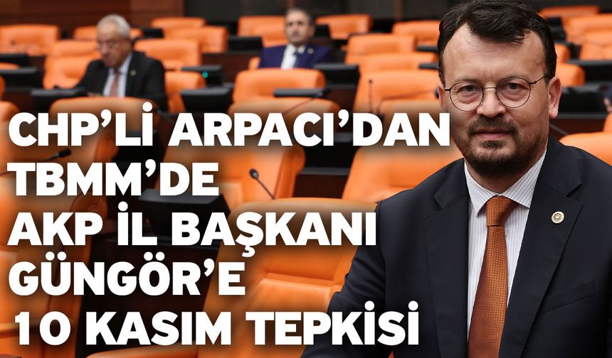 CHP’li Arpacı’dan TBMM’de AKP İl Başkanı Güngör’e 10 Kasım Tepkisi