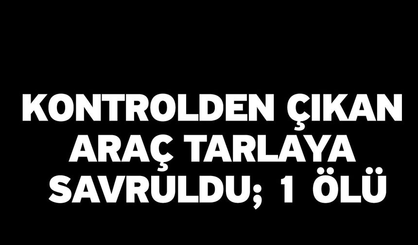 Kontrolden Çıkan Araç Tarlaya Savruldu; 1 Ölü