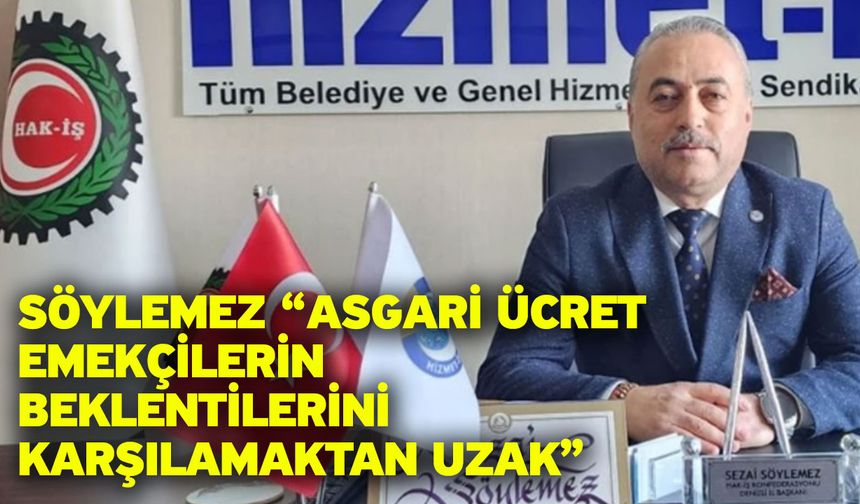 Söylemez “Asgari ücret emekçilerin beklentilerini karşılamaktan uzak”