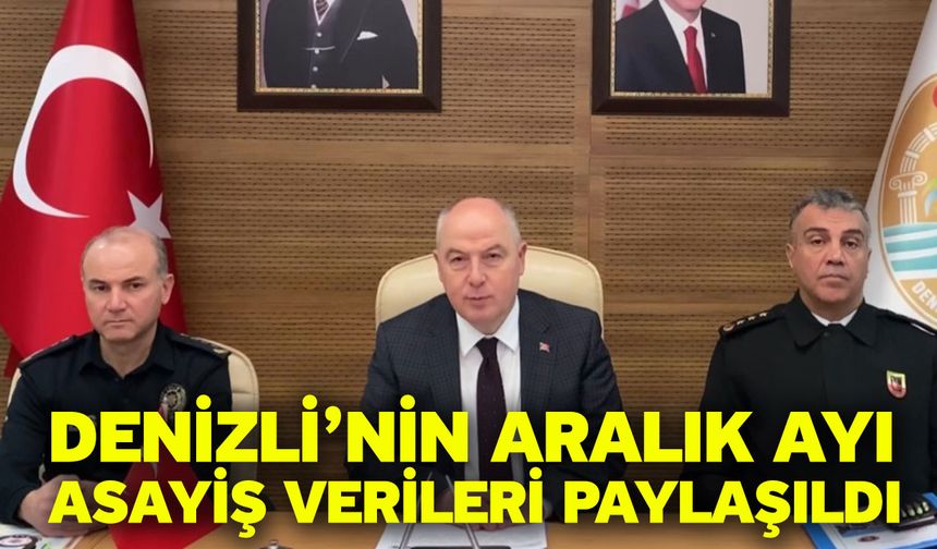 Denizli’nin Aralık ayı asayiş verileri paylaşıldı