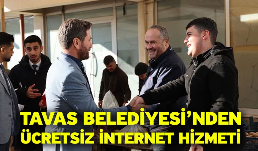 Tavas Belediyesi’nden ücretsiz internet hizmeti