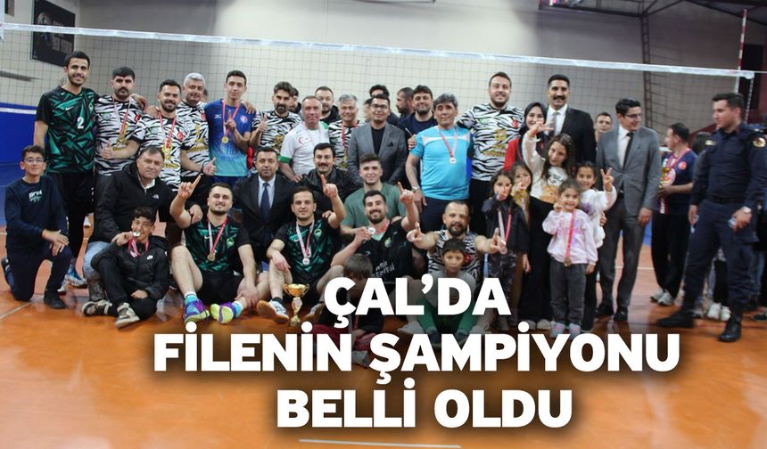 Çal’da filenin şampiyonu belli oldu