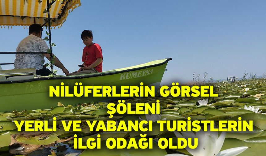 Nilüferlerin görsel şöleni yerli ve yabancı turistlerin ilgi odağı oldu