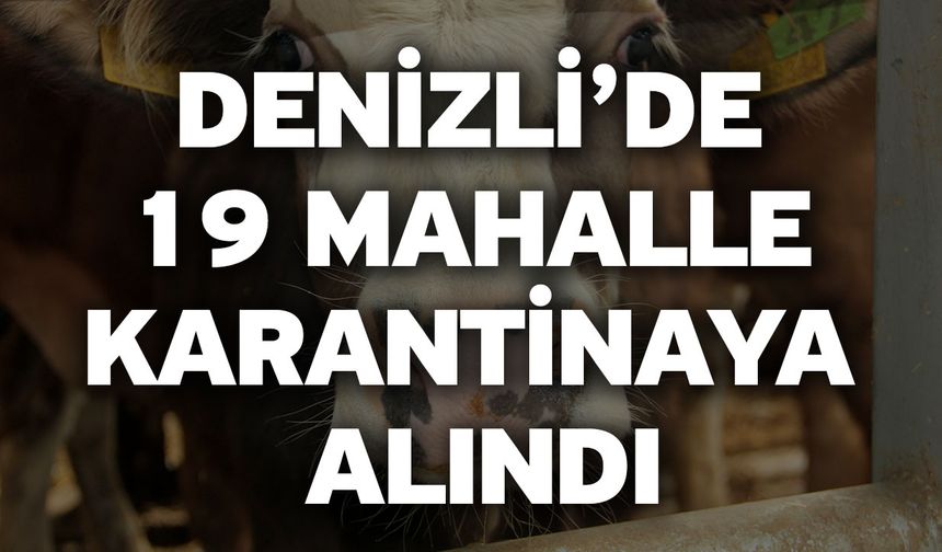 Denizli’de 19 mahalle karantinaya alındı
