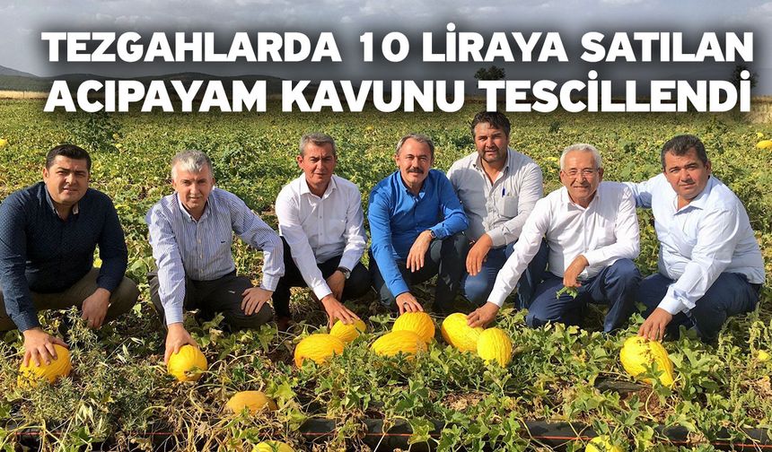 Tezgahlarda 10 liraya satılan Acıpayam kavunu tescillendi