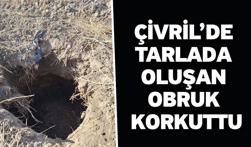 Çivril’de Tarlada Oluşan Obruk Korkuttu
